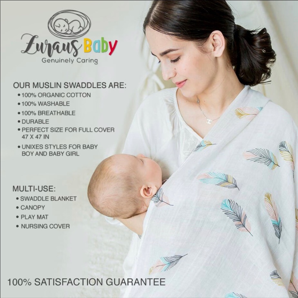 COPY - COPY - Baby Swaddles-100%Organic Cotton Br…